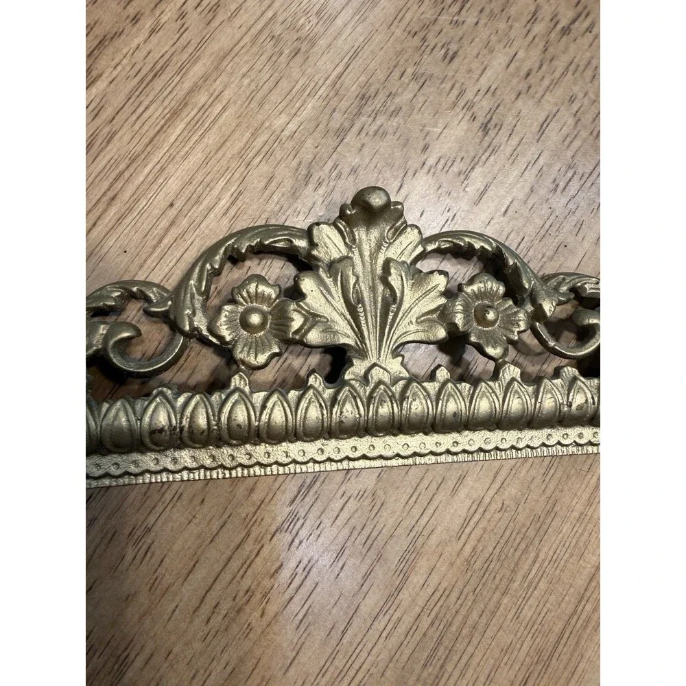 Vintage Ornate Gold Tone Picture Frame Easel Metal Baroque Rococo 8x10